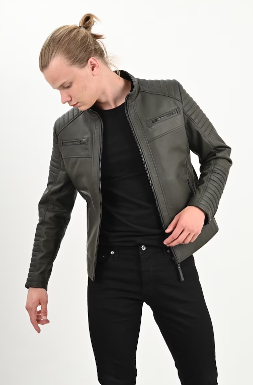 Leather biker Jacket