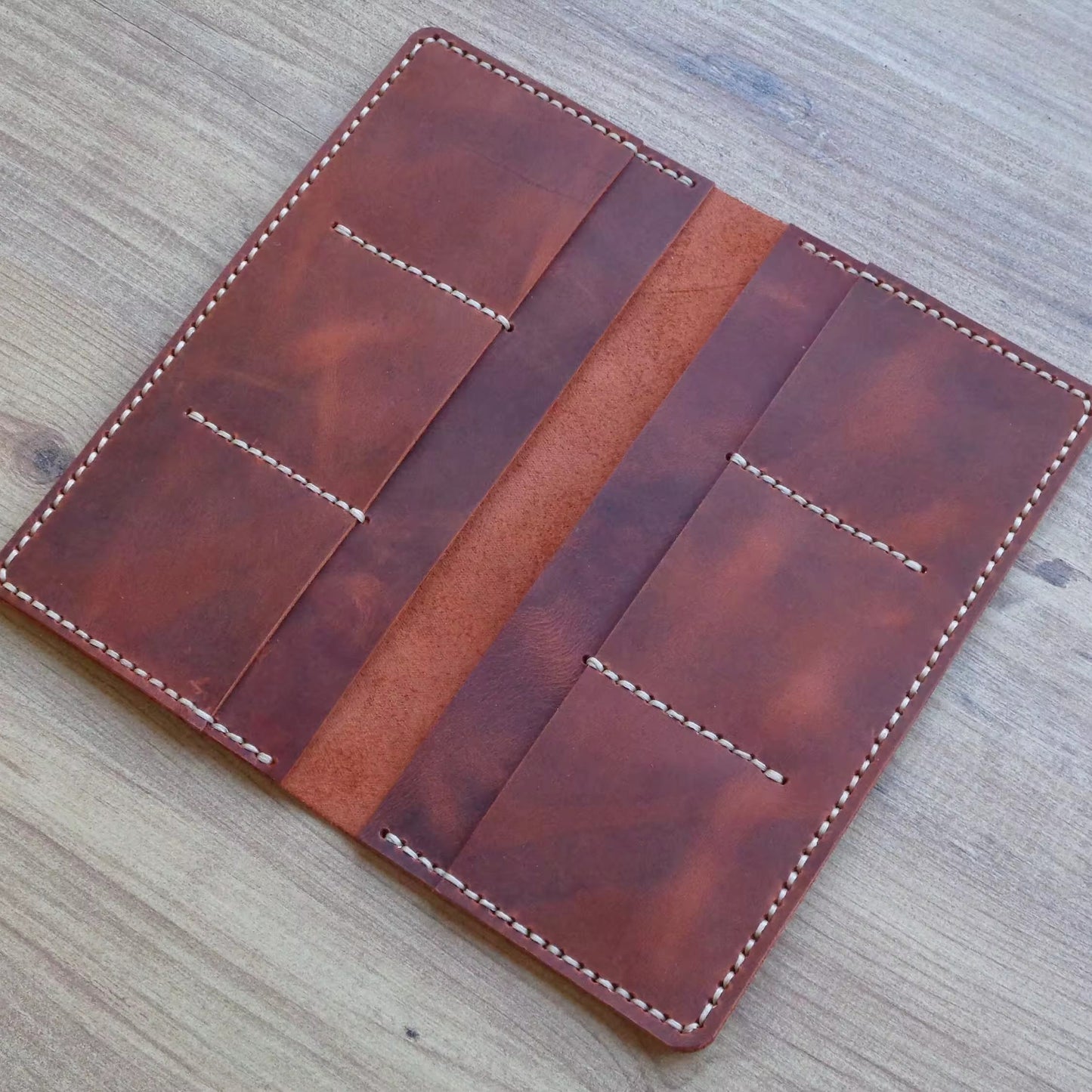 leather long wallet